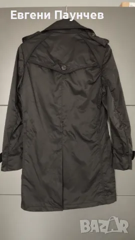 Мъжки Тренчкот шлифер H&M размер М черен цвят , снимка 4 - Якета - 50386845