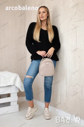 Дамски пуловер с V-образно деколте, 5цвята , снимка 9 - Блузи с дълъг ръкав и пуловери - 47617135