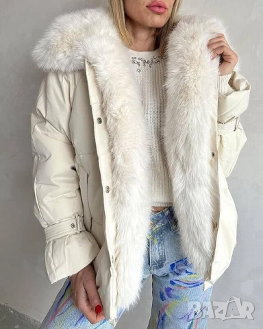 Яке с еко косъм   , снимка 2 - Якета - 51681385