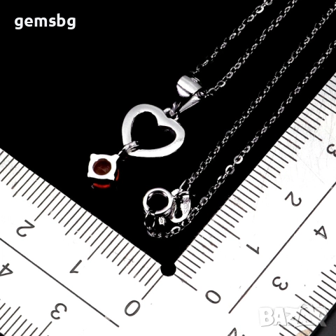 Висулка с оранжев огнен опал и цирконий, снимка 3 - Колиета, медальони, синджири - 51929482