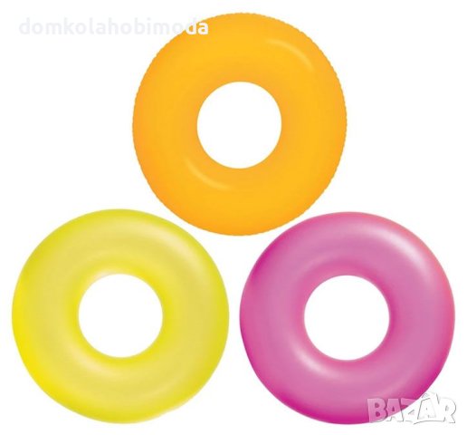 Надуваем пояс с флуоресцентни цветове. 91 см. Intex