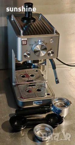 Breville Slimline VCF185 * ВИДЕО * 15 bar, Еспресо Кафе Машина. Оригинални портафилтър и тампер, снимка 1 - Кафемашини - 56016262