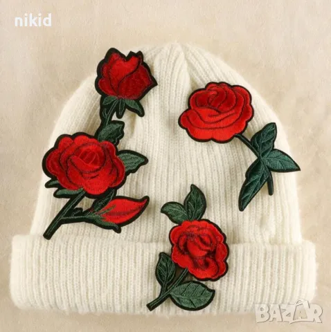 3 вида роза апликация за дреха дрехи самозалепваща се нашивка бродерия, снимка 4 - Други - 50382877