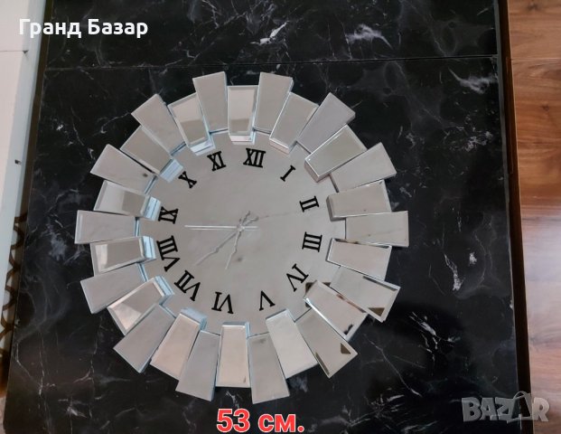 3д огледален стенен часовник тип елеганс-класик.Клас А полирано, огледално стъкло с основа от мдф. Е, снимка 7 - Стенни часовници - 38891264