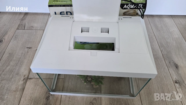 Аквариум Aquael Leddy 40, напълно оборудван + подарък камъчета и миди, снимка 4 - Аквариуми - 53772056