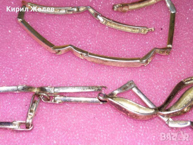 ФЛОРАЛНО СРЕБЪРНО КОЛИЕ СРЕБРО 925 с ЦИКОНИ ЧАСТ от КОМПЛЕКТ с НУЖДА от РЕМОНТ РЕСТАВРАЦИЯ! 41925, снимка 16 - Колиета, медальони, синджири - 44394281