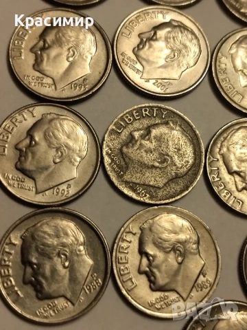 ОNE DIME 1962-1993 г., снимка 11 - Нумизматика и бонистика - 51161149