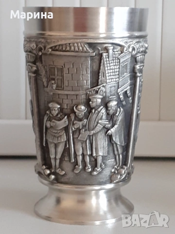 Комплект за вино и ракия от калай Antik*Vintage #93 1, снимка 14 - Антикварни и старинни предмети - 53821725