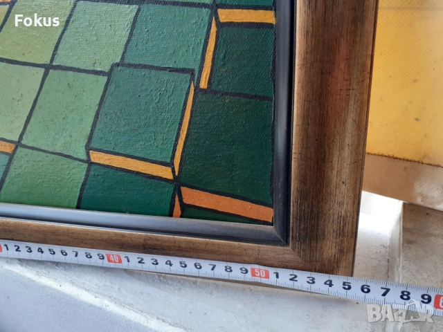 Картина импресия масло на платно рамка, снимка 4 - Антикварни и старинни предмети - 53431468