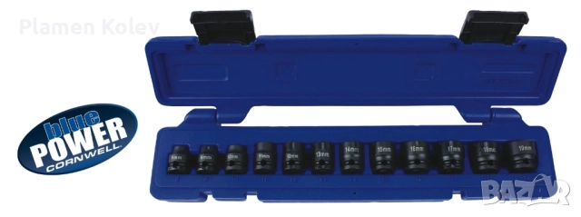 Cornwell Tools 12 части къси 3/8 6стенни  вложки камъни комплект 8 - 19mm, снимка 2 - Гедорета - 52877432