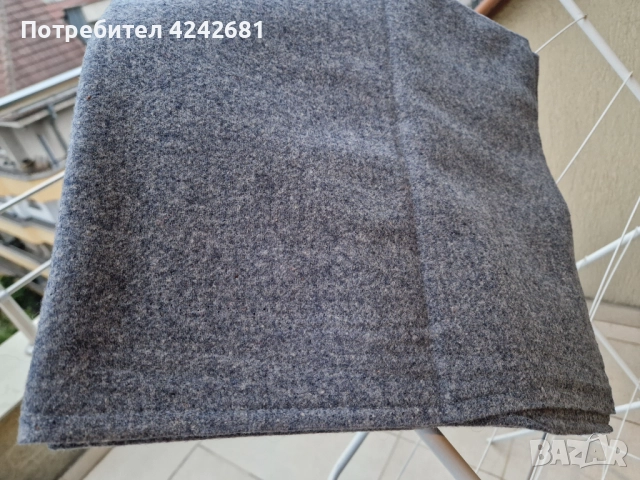 Сив вълнен плат, 82х154 см