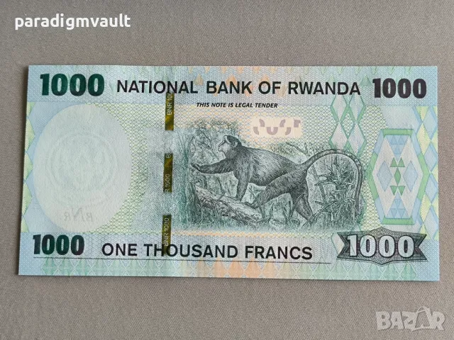 Банкнота - Руанда - 1000 франка UNC | 2019г., снимка 2 - Нумизматика и бонистика - 50238141