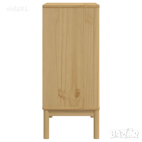 vidaXL Скрин FLORO, восъчнокафяв, бор масив, снимка 6 - Скринове - 56147410