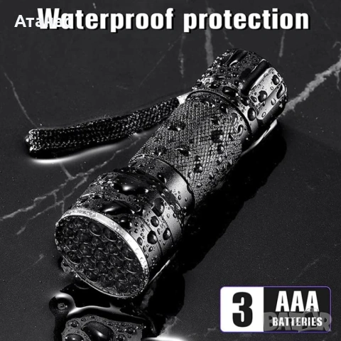 UV фенер 21 LED ултравиолетово фенерче ултравиолетов фенер, снимка 4 - Оборудване и аксесоари за оръжия - 53440327