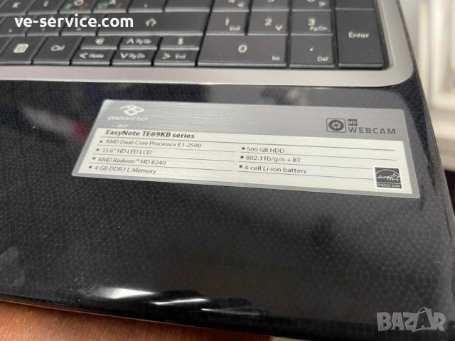 Лаптоп PACKARD BELL EasyNote TE69KB 15.6" , снимка 6 - Части за лаптопи - 53380122