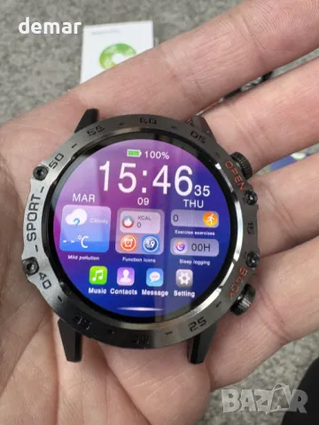 Смарт часовник SIEMORL за мъже, 1,45" HD AMOLED дисплей, приемане/осъществяване на повиквания, IP68, снимка 10 - Смарт часовници - 49710355