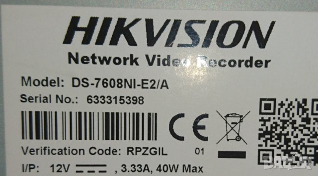 NVR рекордер Hikvision DS-7608NI-E2/A 8 IP канала + 3 TB HDD, снимка 2 - Комплекти за видеонаблюдение - 41325340