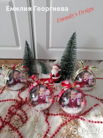 Коледни топки със снимки на най- ниска цена , снимка 11 - Други - 52522117