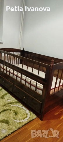 Бебешка дървена кошара, снимка 4 - Бебешки легла и матраци - 52816293