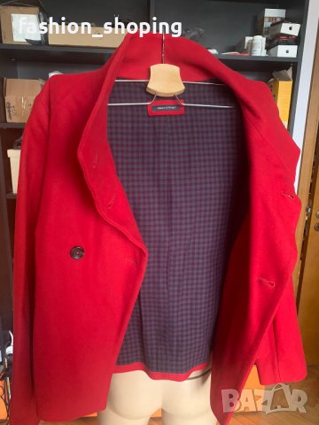 Кокетно късо червено палто Marc O'Polo (вълна и кашмир), размер 36, снимка 6 - Палта, манта - 39008929