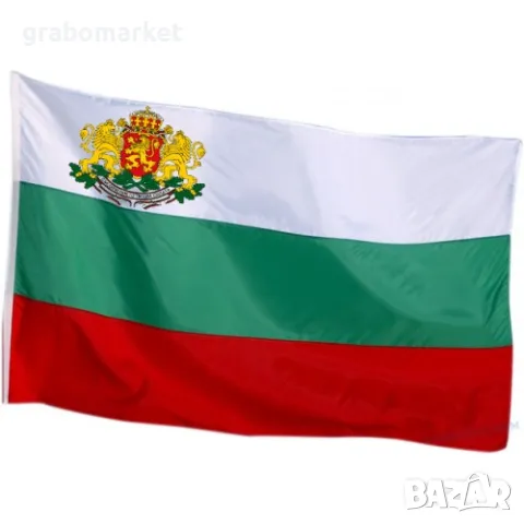 Българско знаме с герб 90 х 150 см.