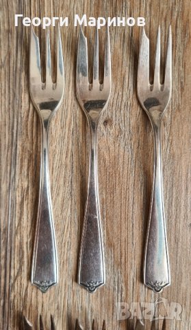 Посребрени десертни вилици, Dieufuls, Дюселдорф, Германия, снимка 11 - Прибори за хранене, готвене и сервиране - 42089345