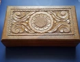 Красива Стара Дървена Кутия с Дърворезба от Соца / 1978 год., снимка 1