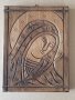 СТАРА дървена резбована Икона с Ботородица-дева Мария религия , снимка 1 - Икони - 42103377
