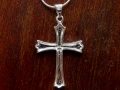 Посребрен ланец с кръст, снимка 4