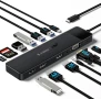 НОВ USB C хъб Lemorele 13 в 1 USB C, докинг станция с троен монитор - 2 HDMI 4K, VGA, 5 USB 3.0..., снимка 1