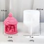 3D религиозно семейство Сламена къщичка палатка силиконов молд форма фондан смола гипс шоколад сапун, снимка 1