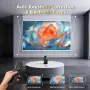 Проектор KSAN със стойка, 1080P WiFi проектор с Bluetooth и електрически фокус БЯЛ, снимка 5