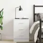 vidaXL Нощно шкафче, бяло, 38x35x56 см, инженерно дърво, снимка 3