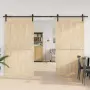 vidaXL Комплект механизъм за плъзгаща врата, 305 см, стомана, черен, снимка 3