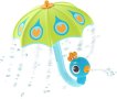 Yookidoo Fill N Rain Bath Toy - Интерактивна игра за вана с паун чадър за бебета и малки деца, зелен, снимка 1