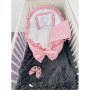 Луксозен комплект за новородено бебе – Розово гнездо с аксесоари, снимка 1 - Други - 44185378