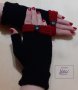 Дамски ръкавици- мерино модел- червено и черно, снимка 1 - Ръкавици - 38761571