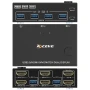 НОВ, ТЕСТВАН, ПЕРФЕКТЕН KVM Switch суич за 2 компютъра към 2 монитора, HDMI KVM Switcher USB 3.0..., снимка 1