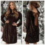 дамска рокля- черно и кафяво, снимка 2