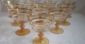 Ретро стъклени чаши цветно чешко стъкло , снимка 2