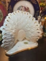 Capodimonte Italy Circa 1980 Porcelain Peacock Figurine W/ Colorful Crystal Accents Паунът Код P1848, снимка 7