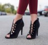 Стилни летни дамски боти на ток , снимка 3