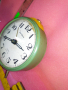JANTAR MADE in USSR Стар КОЛЕКЦИОНЕРСКИ РУСКИ БУДИЛНИК МЕХАНИЧЕН НАСТОЛЕН ЧАСОВНИК ЯНТАР СССР 42279, снимка 12