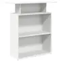 vidaXL Рецепционно бюро, бяло, 100x40x104 см, инженерно дърво, снимка 1