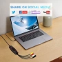 USB Адаптер за прехвърляне на видео – Конвертор от VHS/Камера към Компютър, снимка 6