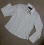 Бяла риза с бродерия и пайети върху бродерията, снимка 1 - Ризи - 41163246