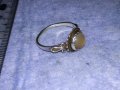 СТАРИНЕН СКЪПОЦЕНЕН СРЕБРЕН АР НУВО ПРЪСТЕН ВИСОКА ПРОБА СРЕБРО с РЪЧНО ШЛИФОВАН ЛУНЕН КАМЪК 38285, снимка 8