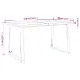 vidaXL Трапезна маса с жив ръб 140x80x75 см масивна акация, снимка 9