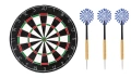 Игра Дартс мишена от сизал 45 см, комплект 3 стрелички, аксесоари за монтаж, снимка 5