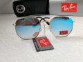 Ray-Ban Hexagonal RB3548 дамски мъжки слънчеви очила унисекс сини огледални, снимка 4